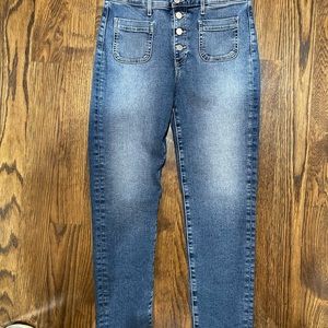 AG jeans size 30 Vintage Stevie Ankle Button up